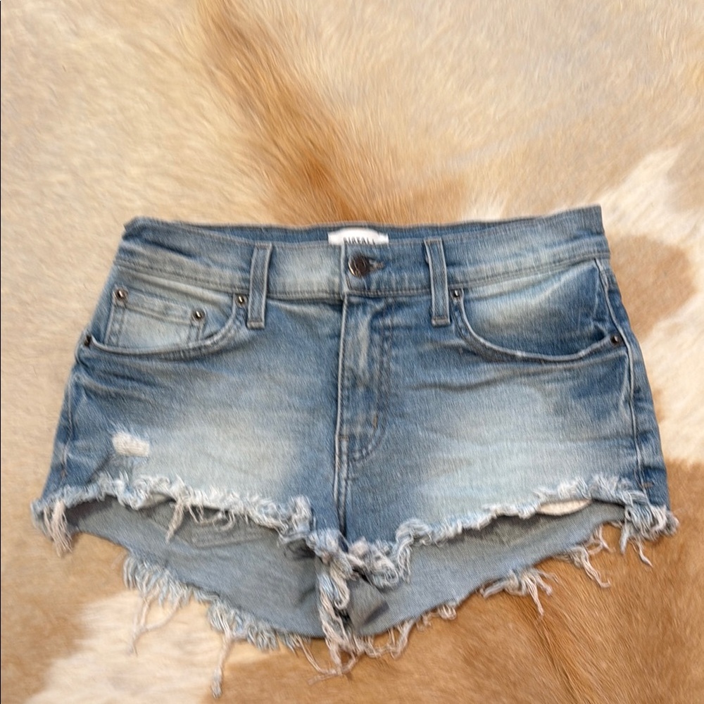 Pistola Distressed Blue Jean Shorts